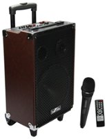 beFree Sound - Portable Bluetooth Speaker - Black/Wood - Front_Zoom
