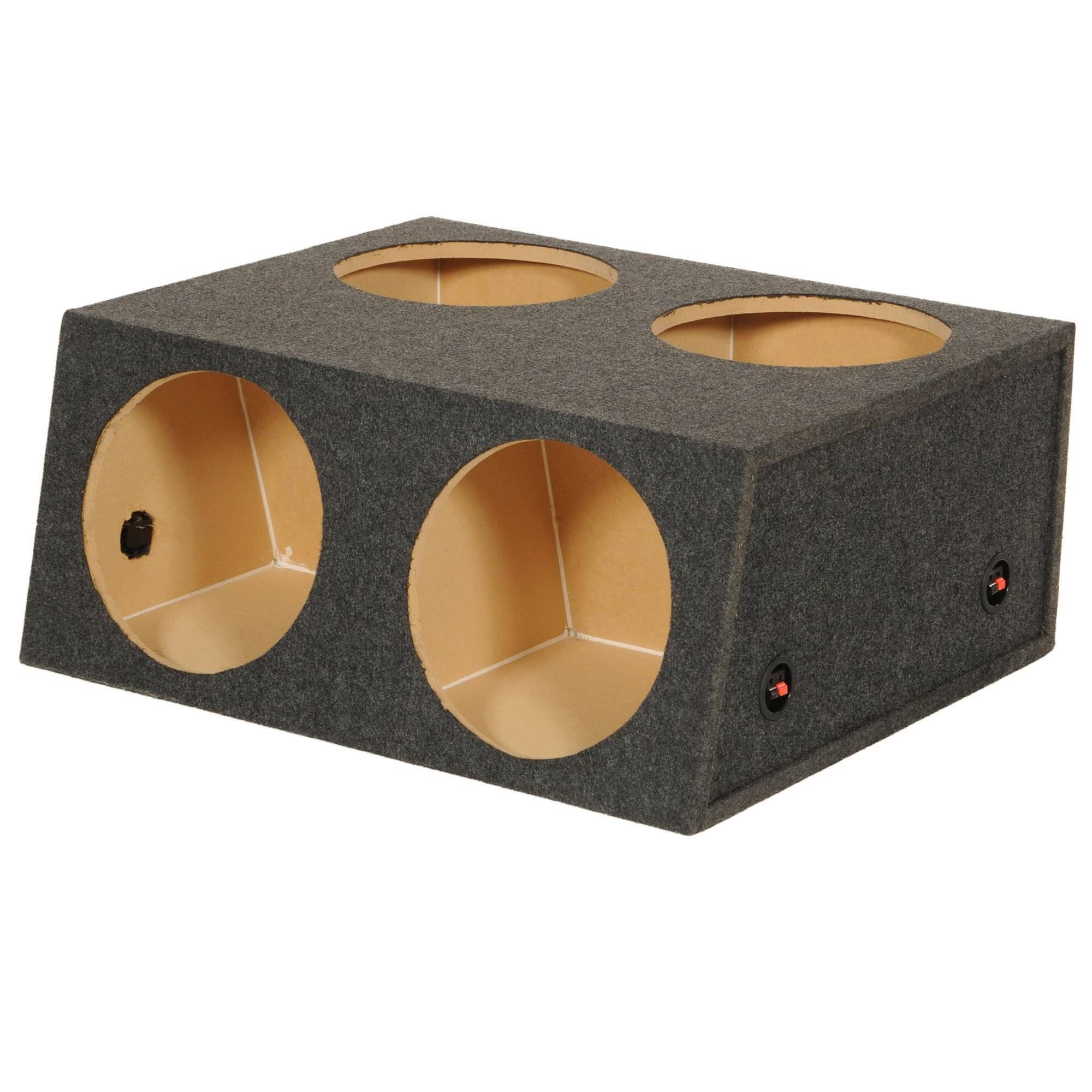 Alt View 3. QPower - Q Power 4 Hole 12" Sealed Divided Subwoofer Box & 12" 1800W Subwoofer (4 Pack) - Black.