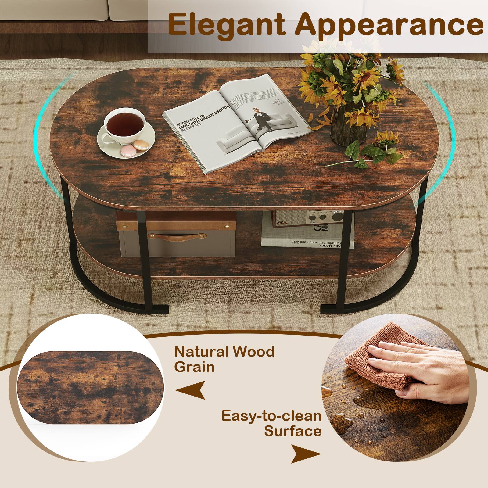Elegant Appearance

Natural Wood Grain

Easy-to-clean Surface