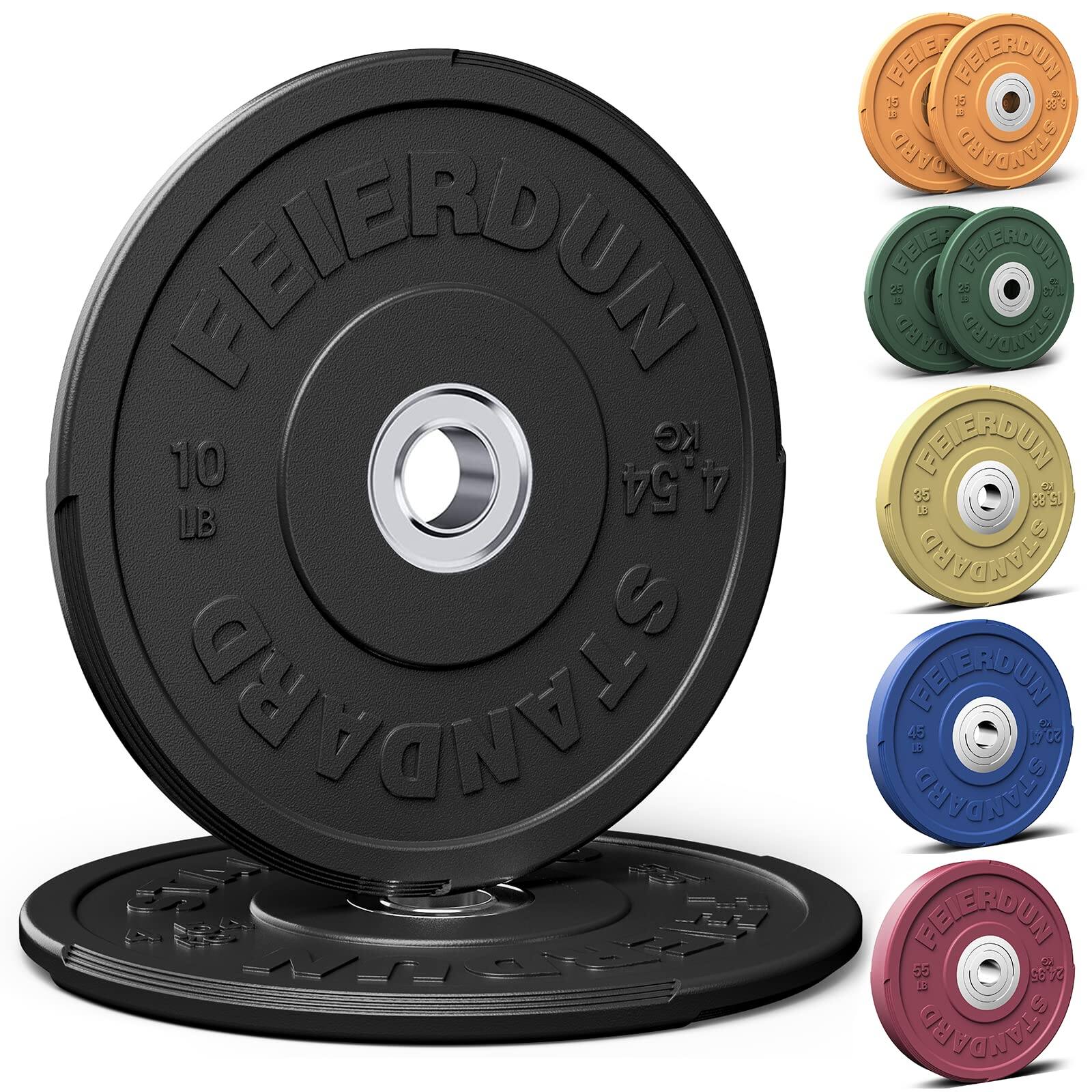 "FED Fitness - 2"" Color Olympic Bumper Plate Weight Plate for Strength Training - 100% Virgin Rubber - Black" price history on PriceWatchPro