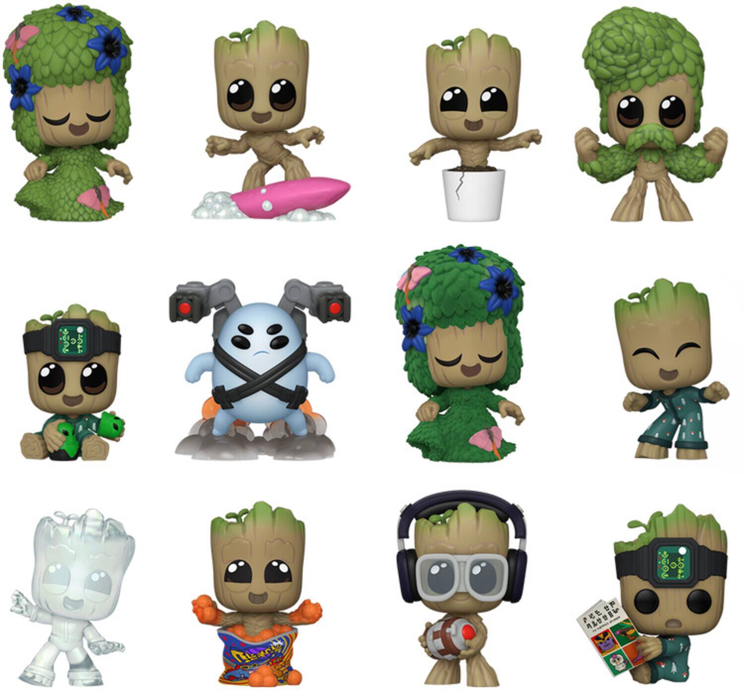 Alt View 1. Funko - Funko Mystery Mini Marvel: I Am Groot (One Random Mystery Mini Per Transaction)   - Collectibles - Multicolor.