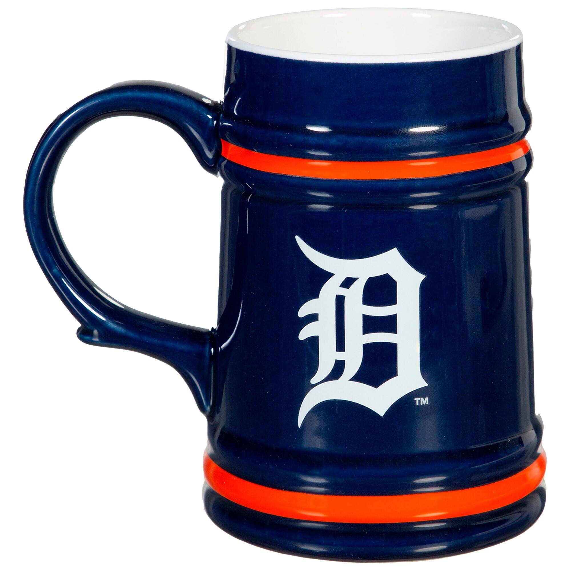 Alt View 1. Evergreen Enterprises - Detroit Tigers 24oz. Ceramic Stein Cup with Gift Box - Multicolor.