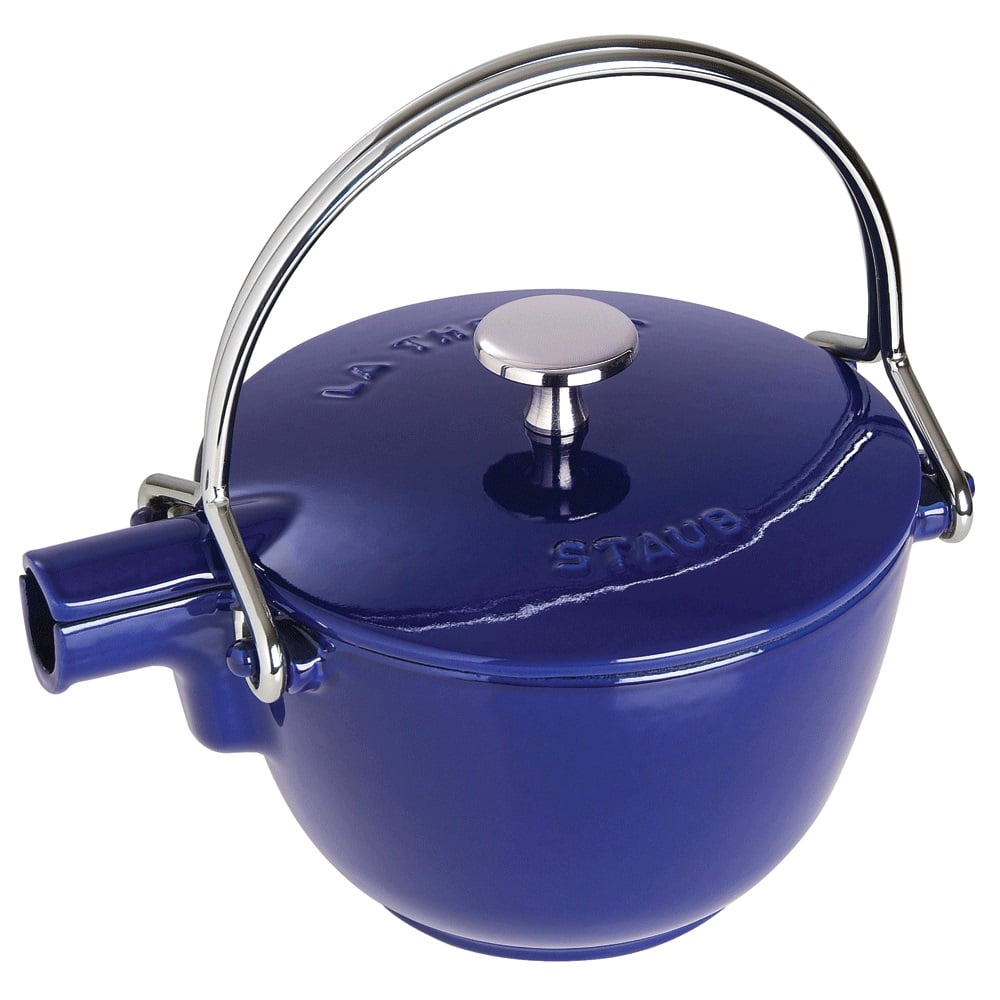 Staub - Cast Iron 1-qt Round Tea Kettle - Dark Blue