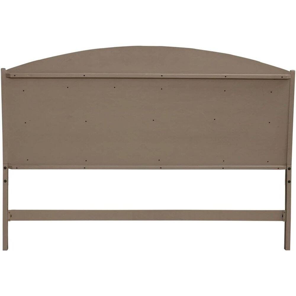 Front. Liberty Furniture Industries - Avalon Queen Upholstered Headboard with Oak Wood Frame - Burnished Beige - Upholstered Burnished Beige.