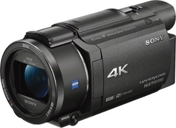 Sony - Handycam AX53 4K Flash Memory Premium Camcorder - Black - Angle_Zoom