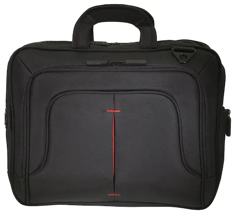 Front. ECO STYLE - Tech Pro Top-Loading Laptop Case - Black/Red.