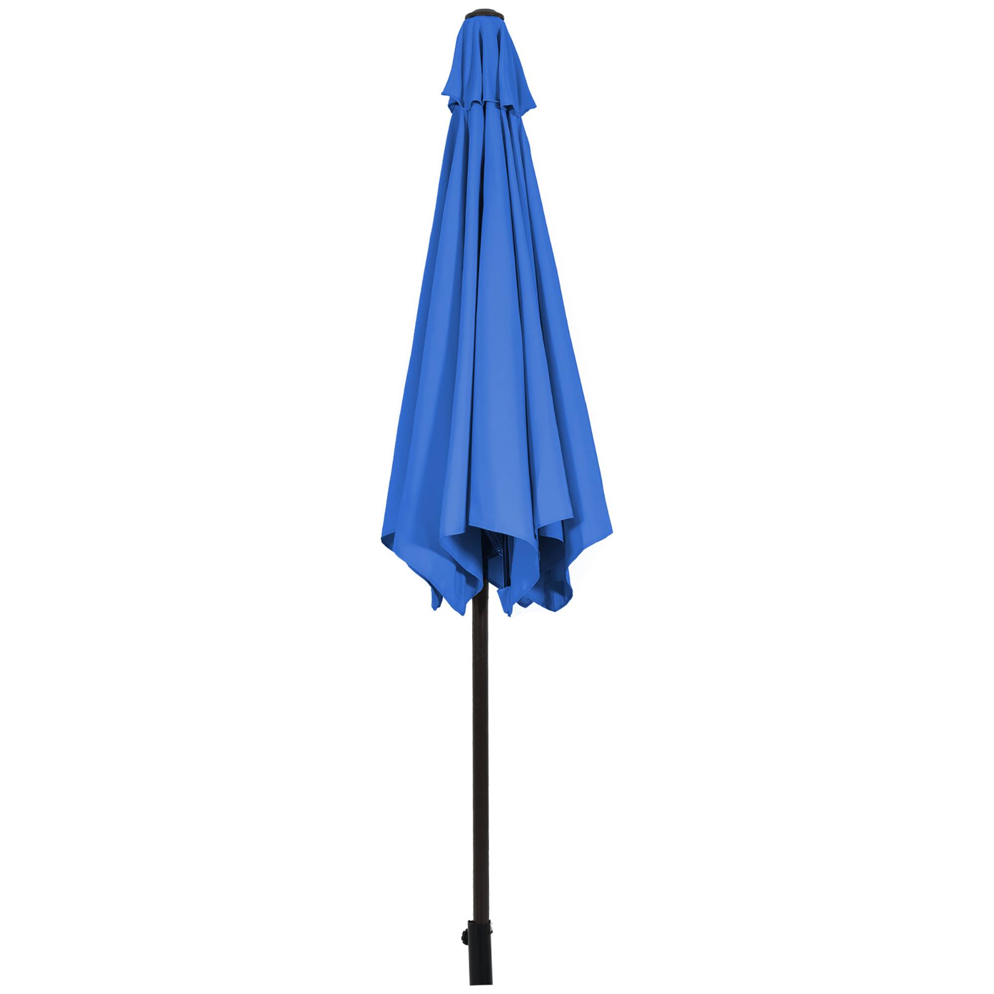 Alt View 2. Costway - 9Ft Outdoor Market Patio Table Umbrella Push Button Tilt Crank Lift Blue - Blue.