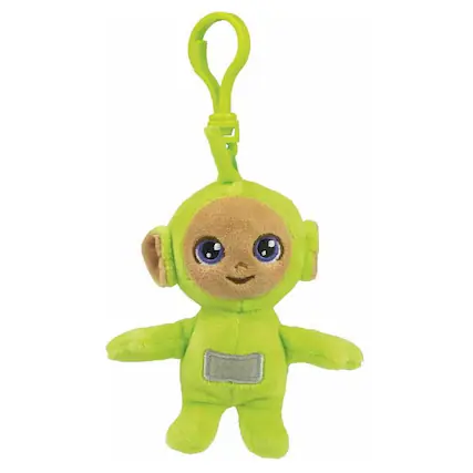Front. The Loyal Subjects - Teletubbies 4-Inch Plush Backpack Clip | Dipsy - Green.