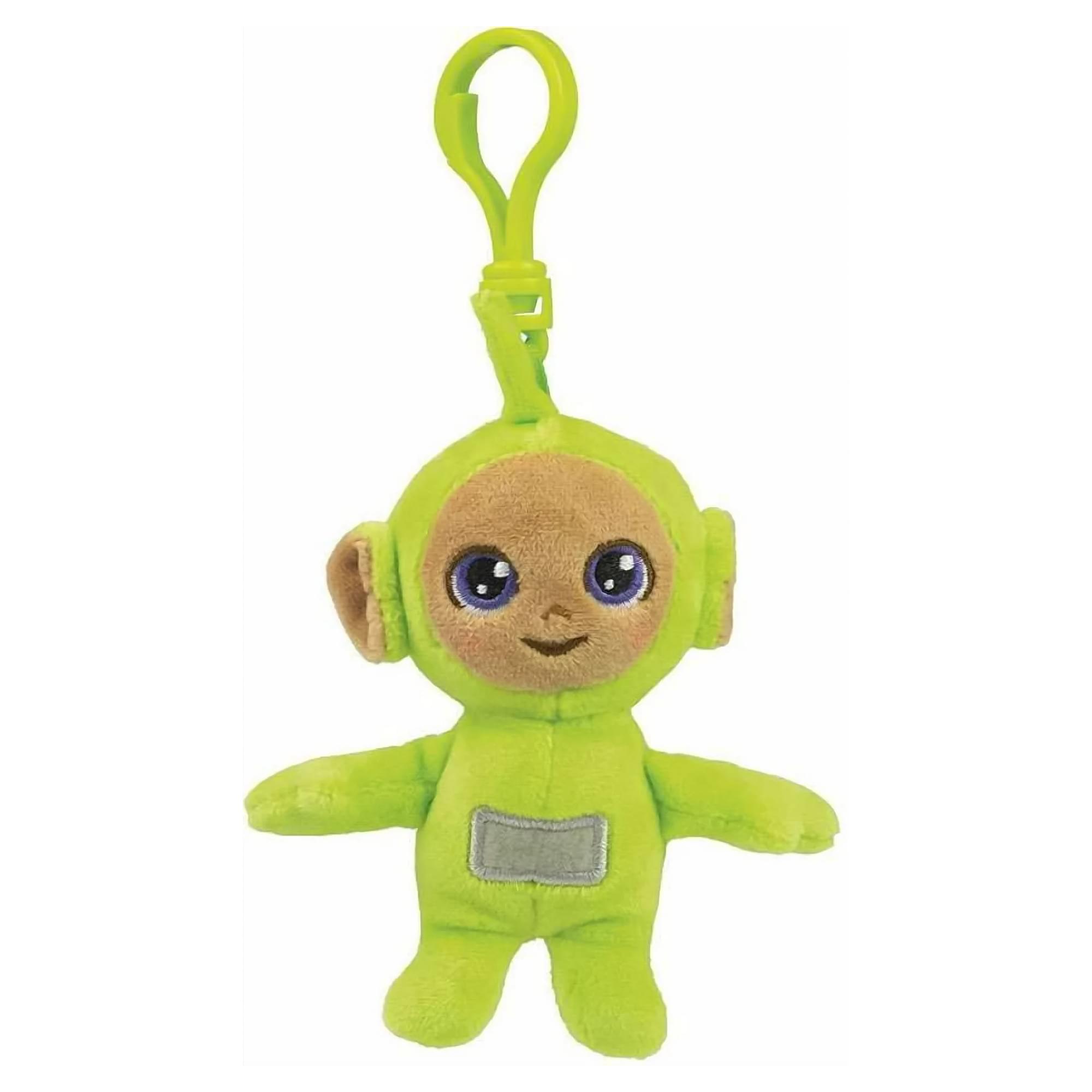 Front. The Loyal Subjects - Teletubbies 4-Inch Plush Backpack Clip | Dipsy - Green.