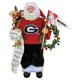 Santa's Workshop - Georgia Bulldogs 12" Proud Santa - Red