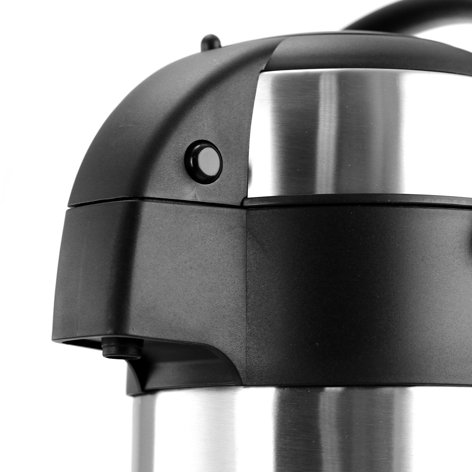 Alt View 2. MegaChef - MegaChef 5.3 Quart Stainless Steel Airpot Hot Water Dispenser for Coffee and Tea - Silver and Black.