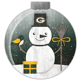 Fan Creations - Green Bay Packers 12'' Snow Globe Wall Art - Multicolor