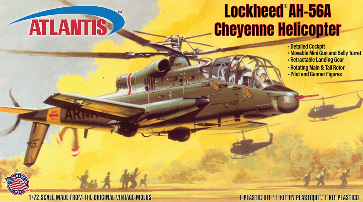PopMarket - Lockheed AH-56A Cheyenne Helicopter 1/72 Scale Model Kit - COLLECTIBLES - Multicolor price history on PriceWatchPro