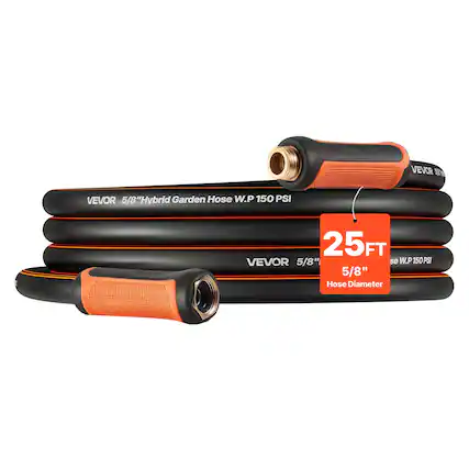 VEVOR 5/8" Hybrid Garden Hose W.P 150 PSI 25FT
5/8" Hose Diameter