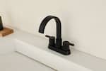 Front. Bothwa Home - Bothwa Home Bathroom Sink Faucet 2-Handle Centerset Bathroom Faucet - Matt black.