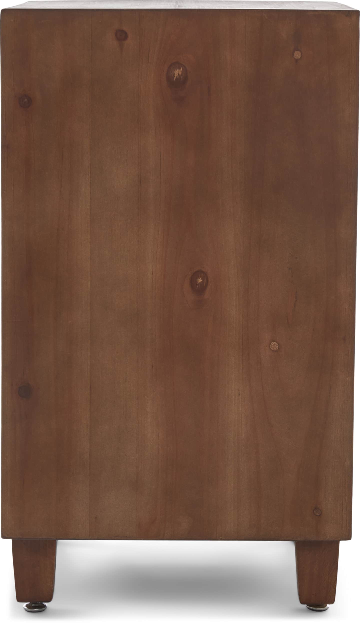 Alt View 12. Adore Decor - Sawyer 3-Drawer Cabinet - Brown.