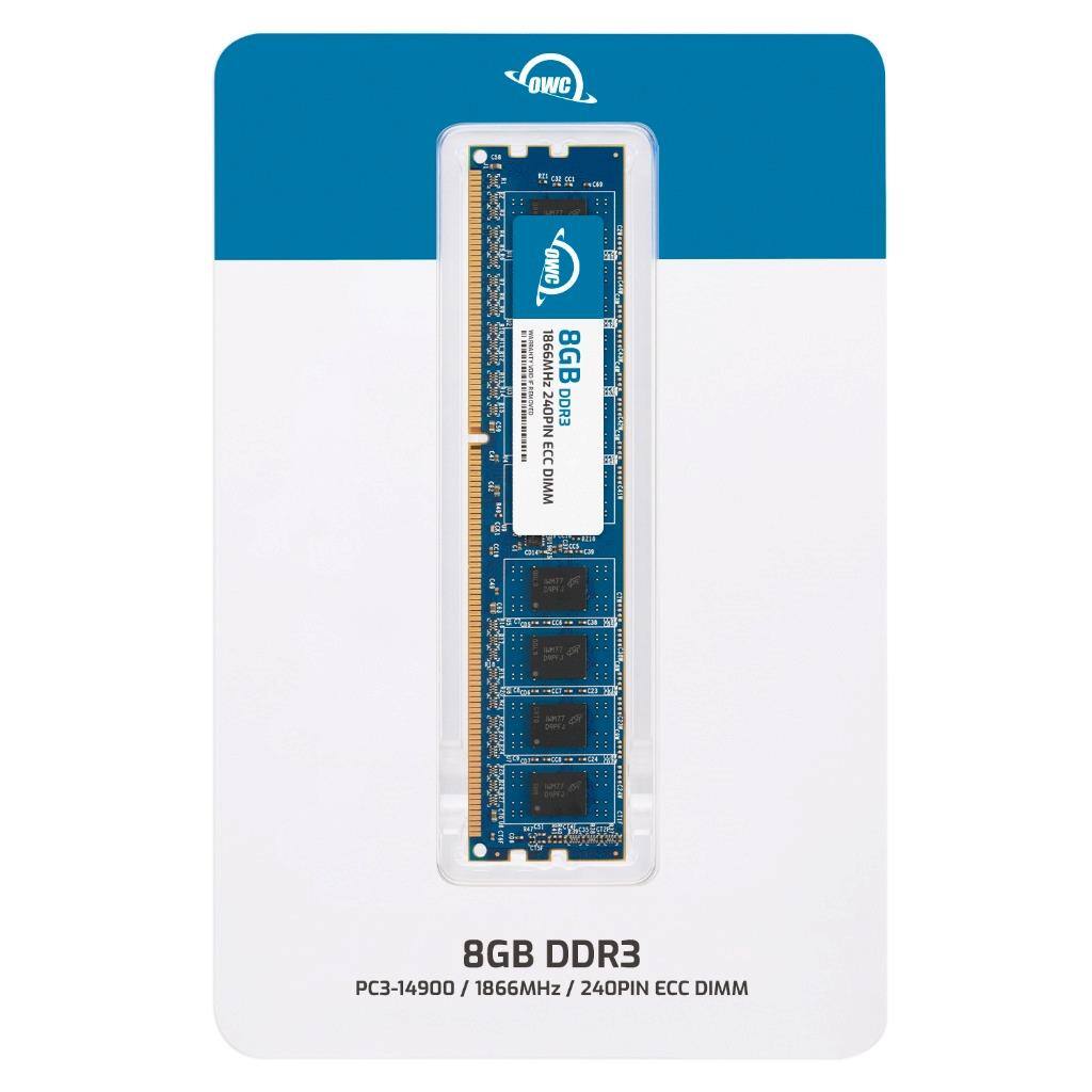 OWC 381866MH2 8GB 240PIN ECC DIMM  
8GB DDR3 PC3-14900 1866MHz 240PIN ECC DIMM  
8GB DDR3  
PC3-14900 / 1866MHz / 240PIN ECC DIMM