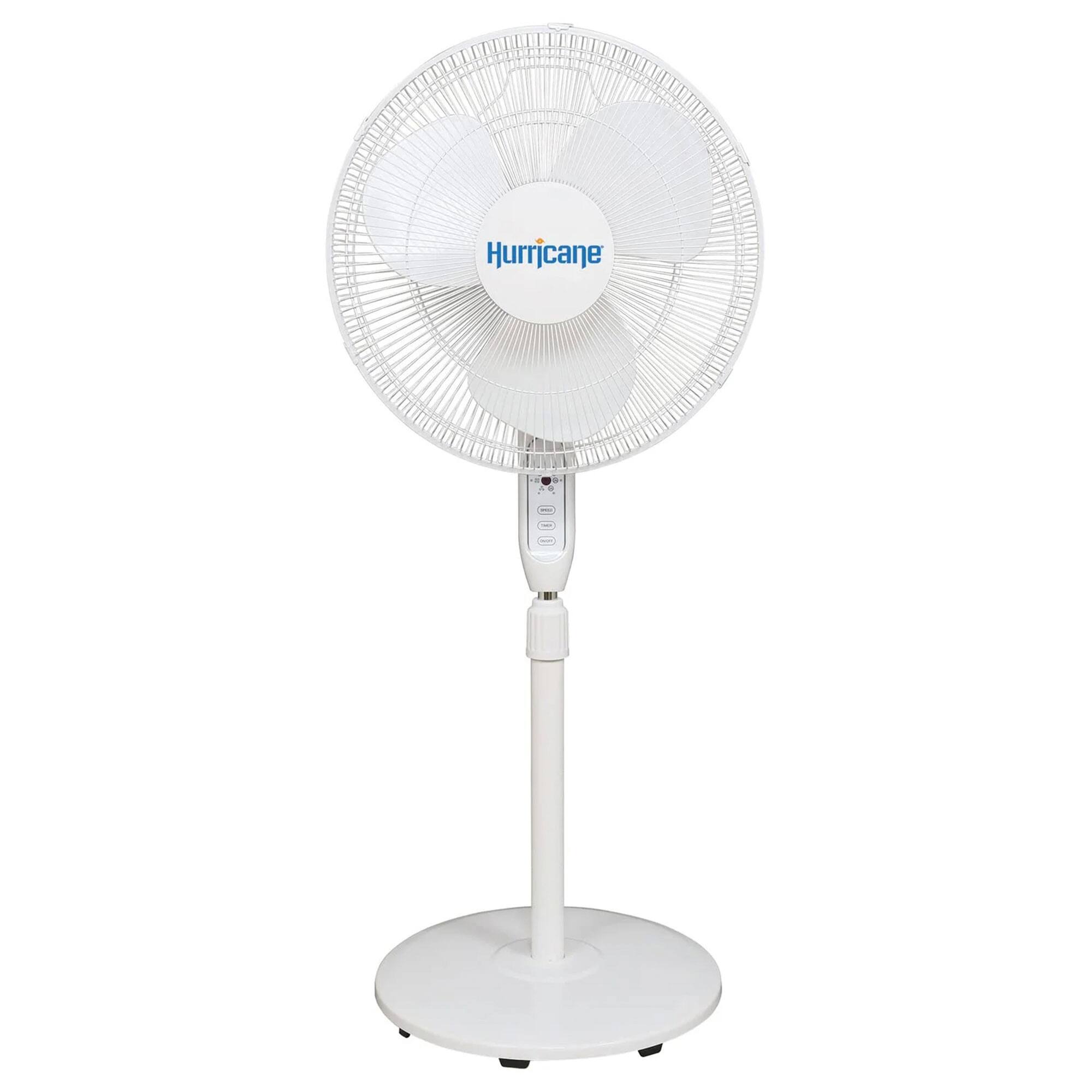Alt View 5. Hurricane - Hurricane Supreme 16 Inch 3 Speed Oscillating Stand Pedestal Fan, 2-Pack, White - White.