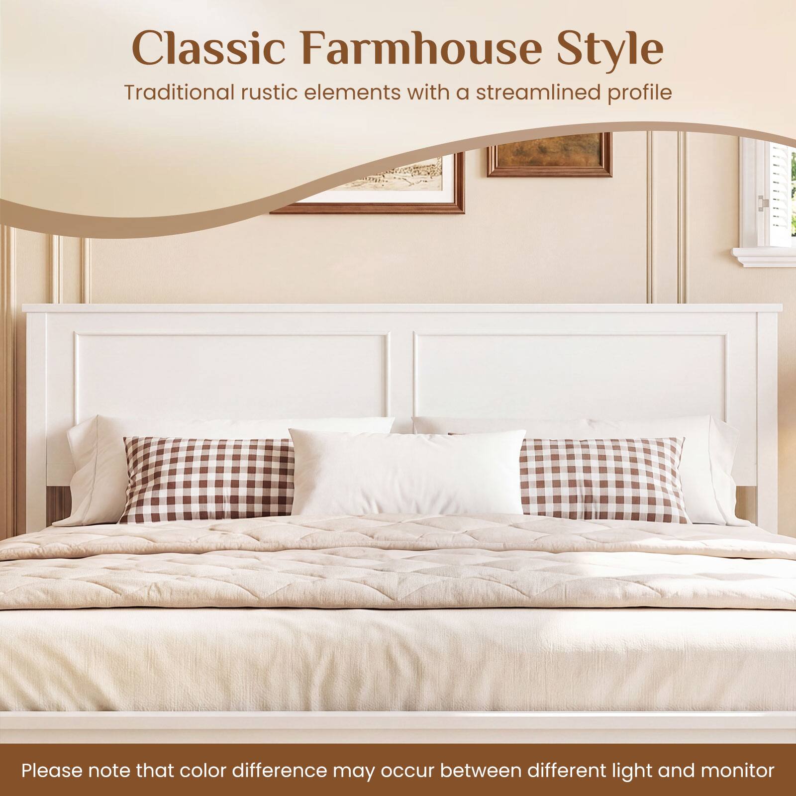 Classic Farmhouse Style  
Traditional rustic elements with a streamlined profile  

Please note that color difference may occur between different light and monitor.