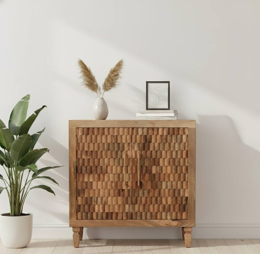 Alt View 5. Artisan Furniture - Artisan Furniture Solid Wood Marbella Cabinet, Brown - Brown.