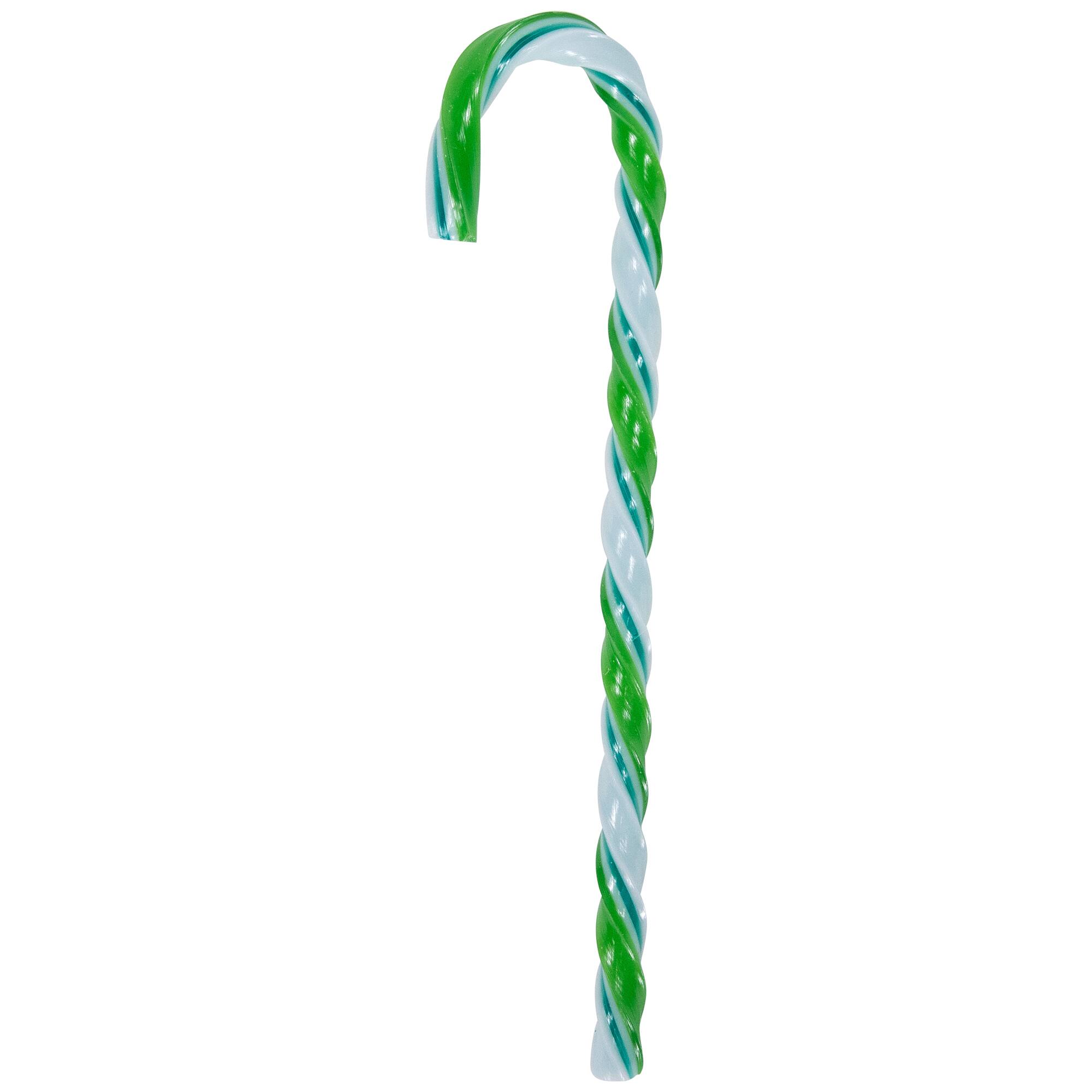 Alt View 3. Northlight - Twist Candy Cane Christmas Ornaments - 6" - Green and White - 12 ct - Green.