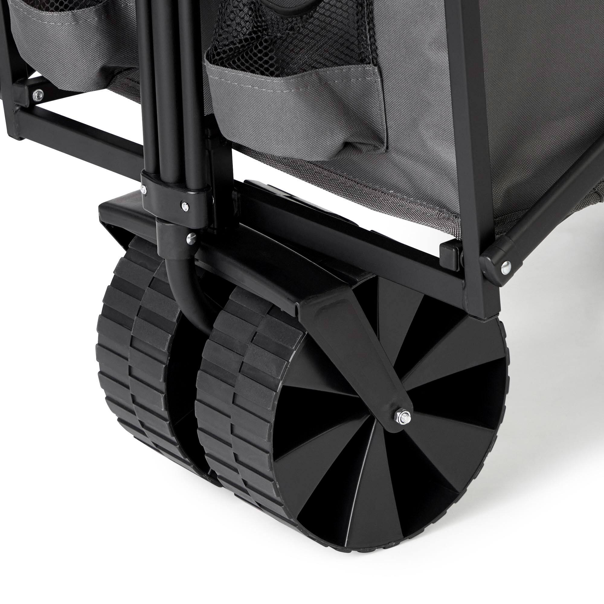 Alt View 7. SEINA - Seina 150lb Capacity Collapsible Steel Frame Outdoor Utility Wagon Cart, Gray - Gray.
