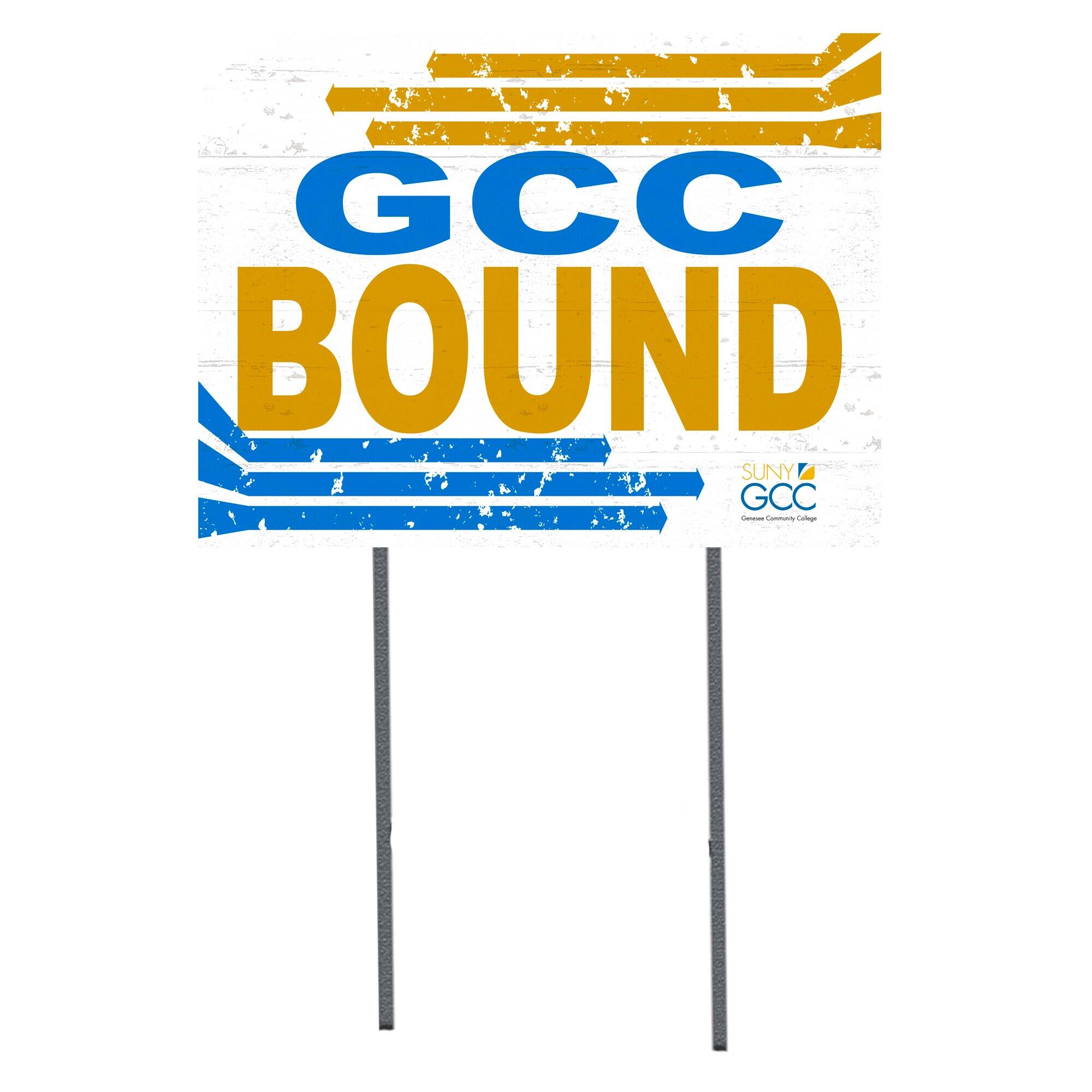 White SUNY Genesee Community College 18" x 24" Bound Yard Sign