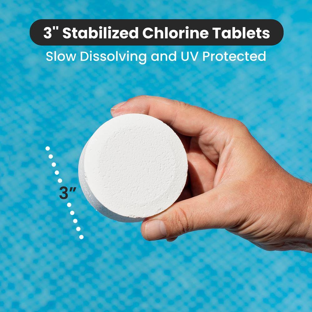 3" Stabilized Chlorine Tablets  
Slow Dissolving and UV Protected