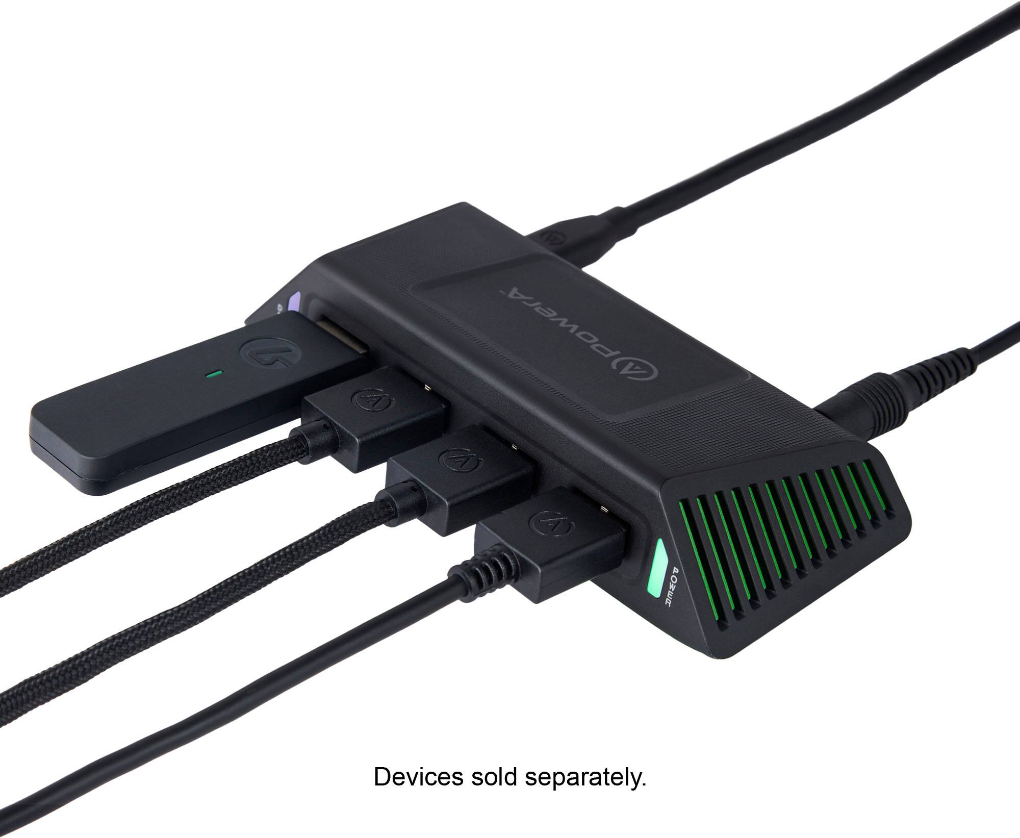 The text on the image reads, "PowerA devices sold separately."