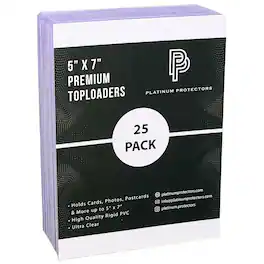 Platinum Protectors - Premium 5" x 7" Toploaders Plastic Rigid Holders for Photos, Documents, Memorabilia, Photographs and Collectibles - Clear