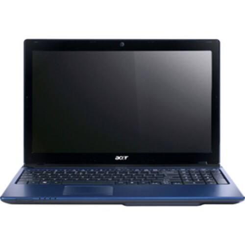 Front Standard. Acer - 15.6" Aspire Notebook - 4 GB Memory - 500 GB Hard Drive - Blue.