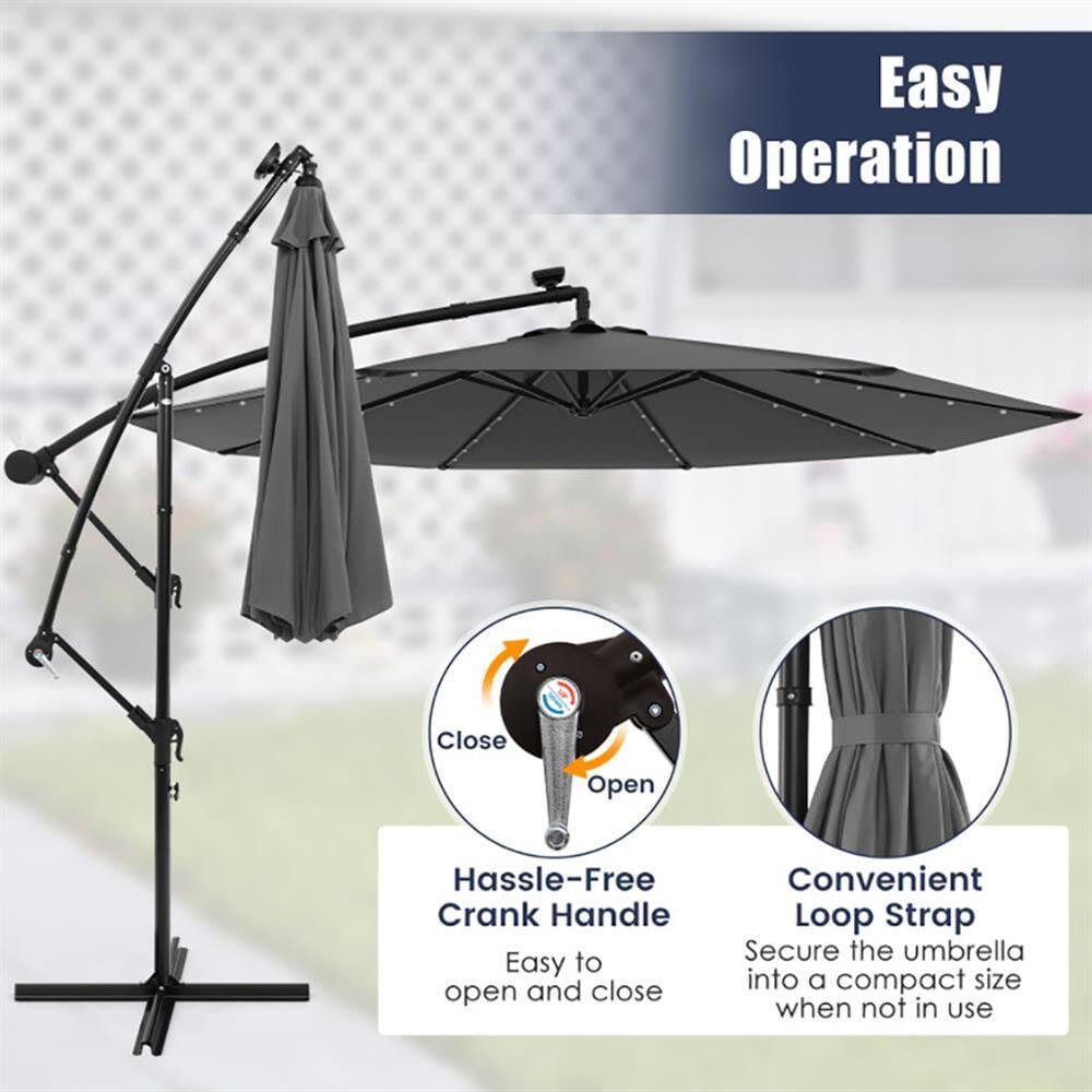 Easy Operation

- Hassle-Free Crank Handle: Easy to open and close
- Convenient Loop Strap: Secure the umbrella into a compact size when not in use