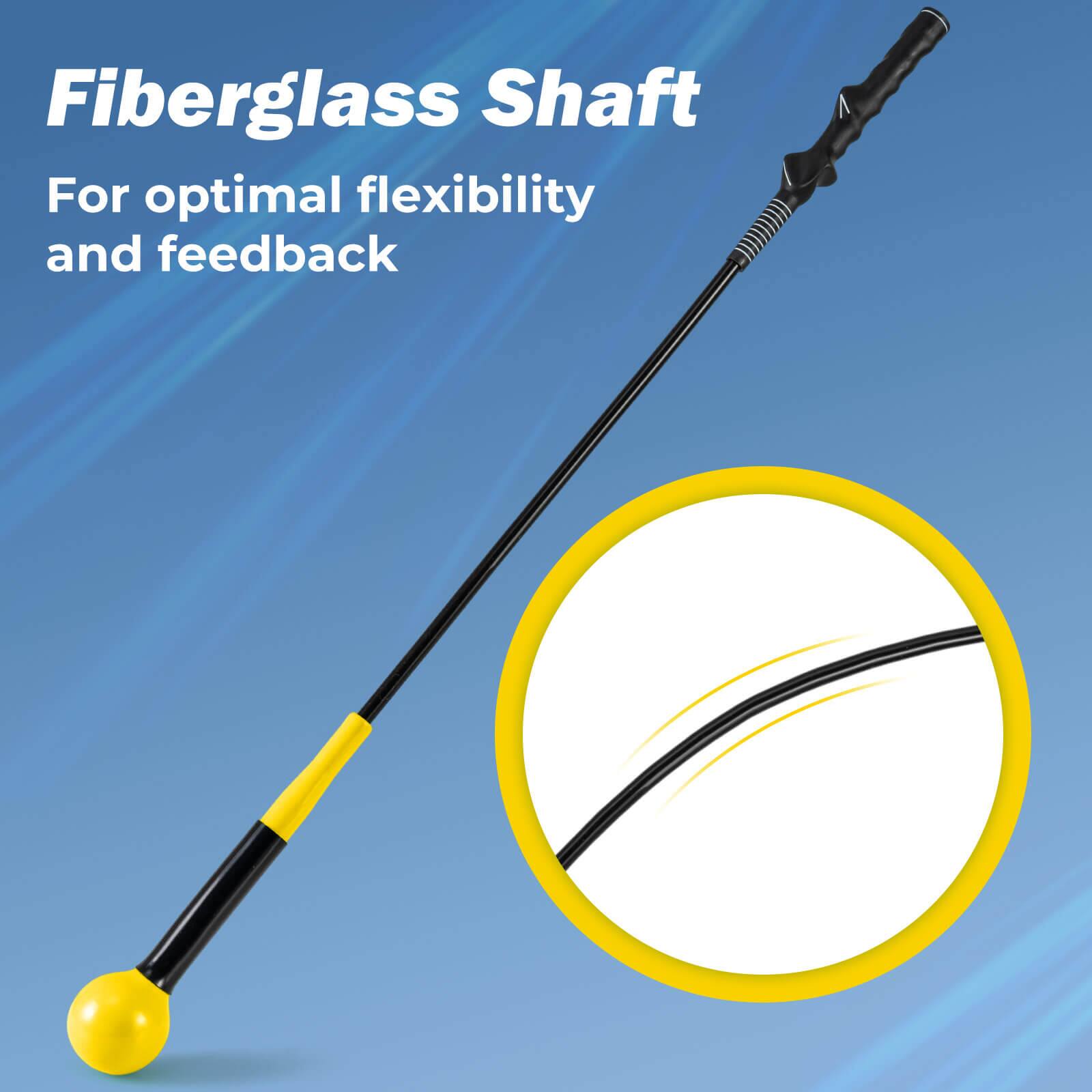 Fiberglass Shaft  
For optimal flexibility and feedback