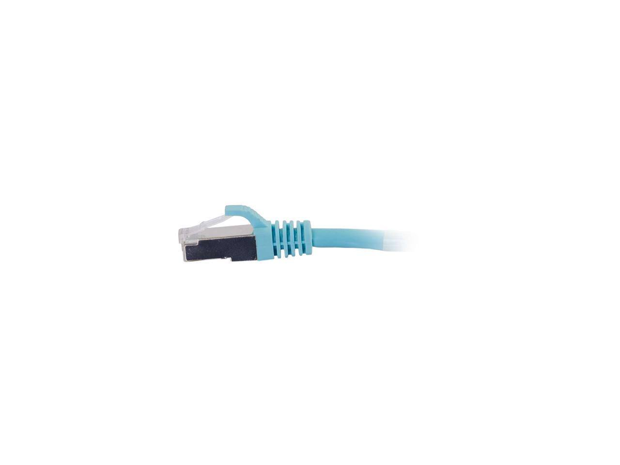 Alt View 2. Cables to Go - C2G 8ft Cat6a Snagless Shielded (STP) Network Patch Cable, Aqua, RJ-45 Male, 10GBase-T.