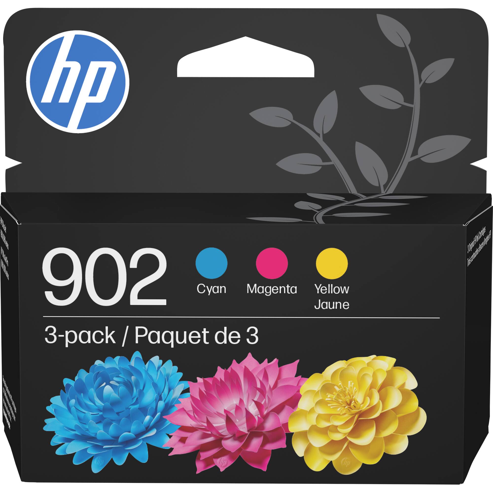 HP - 902 3-pack Standard Capacity Ink Cartridges - Cyan/Magenta/Yellow