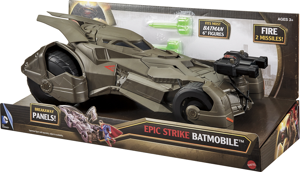 Best Buy: Mattel Batman V Superman Epic Strike Batmobile Vehicle Black/  Brown DHY29