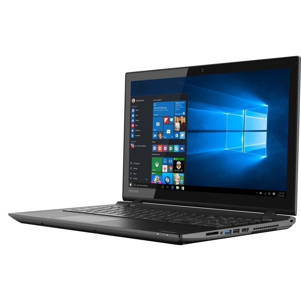 Front. Toshiba - Satellite 15.6" Touch-Screen Laptop - Intel Core i3 - 4GB Memory - 500GB Hard Drive - Black.