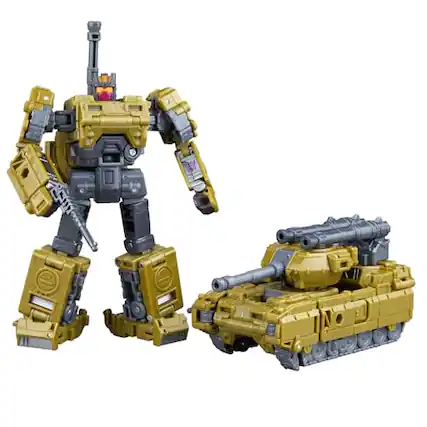 Front. Transformers - Transformers Age of The Primes Combaticon Brawl, Voyager Class 5.5-Inch Converting Action Figure, Robot Toys for Ages 8+ - Multicolor.