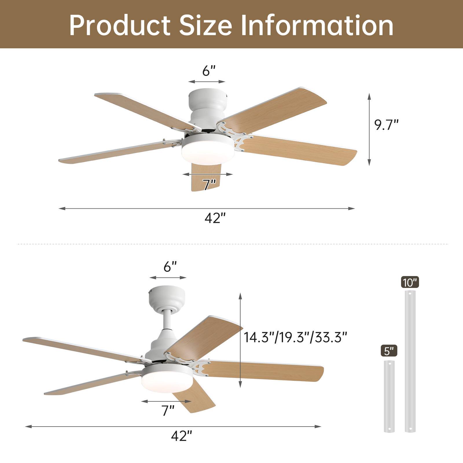Product Size Information

- 6"
- 9.7"
- 7"
- 42"
- 6"
- 10"
- 14.3"/19.3"/33.3"
- 5"
- 7"
- 42"