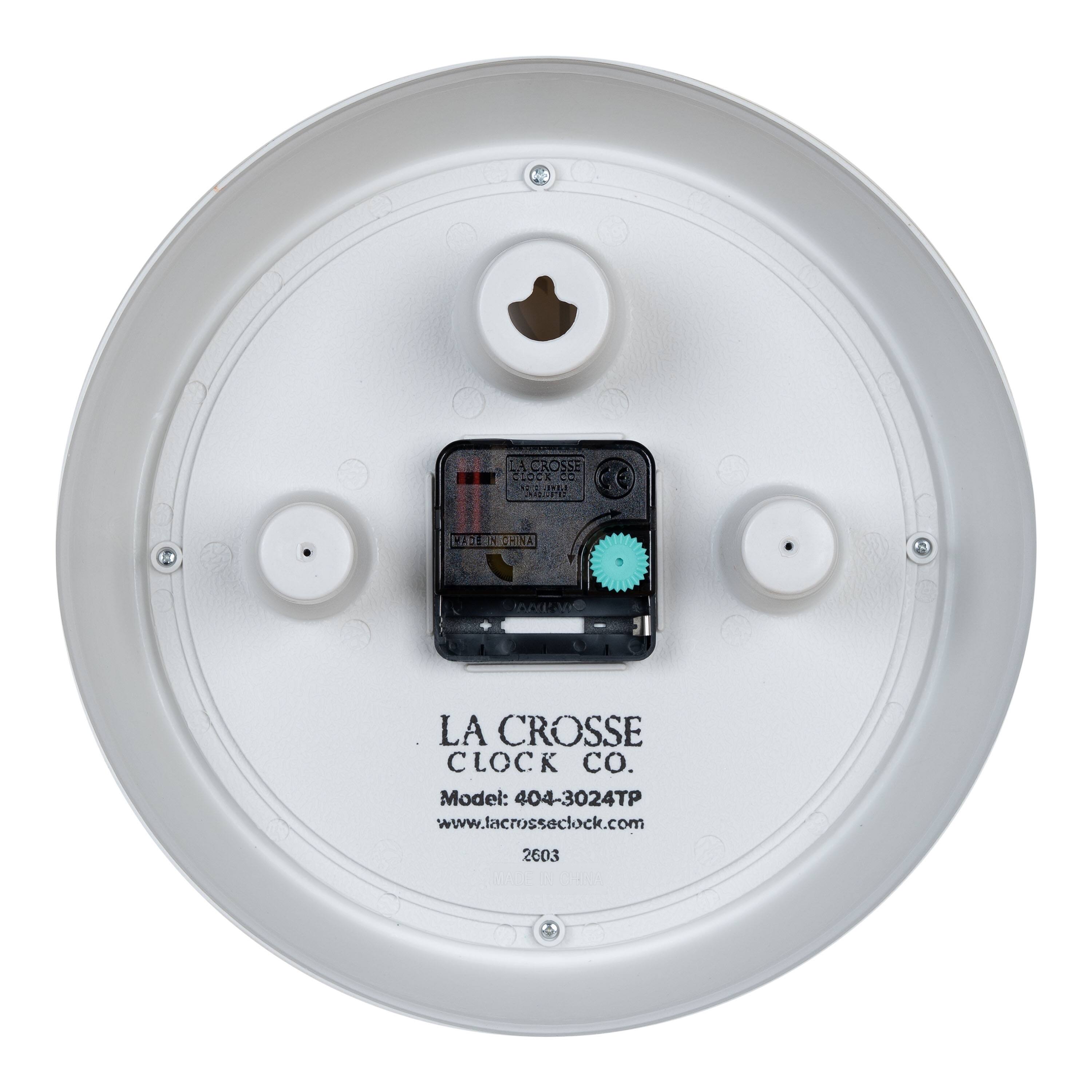 A CROSSE LOCK C 19E M1  
DE I SCHINA  
1OUG  
EL LA CROSSE CLOCK CO.  
Model: 404-3024TP  
www.lacrosseclock.com  
2603