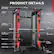 PRODUCT DETAILS
- Wide/Narrow Pull-Up Bars
- 4 Storage Hooks
- Dual Pulley Systems
- 4 Weight Storage Pins
- J Hooks
- Fixed Olympic Bar
- 16-Level Height Holes
- Dip Attachments
- Safety-Arms
- Foot Board
- Safety Stoppers
- 4 Band Pegs
- 360° Landmine