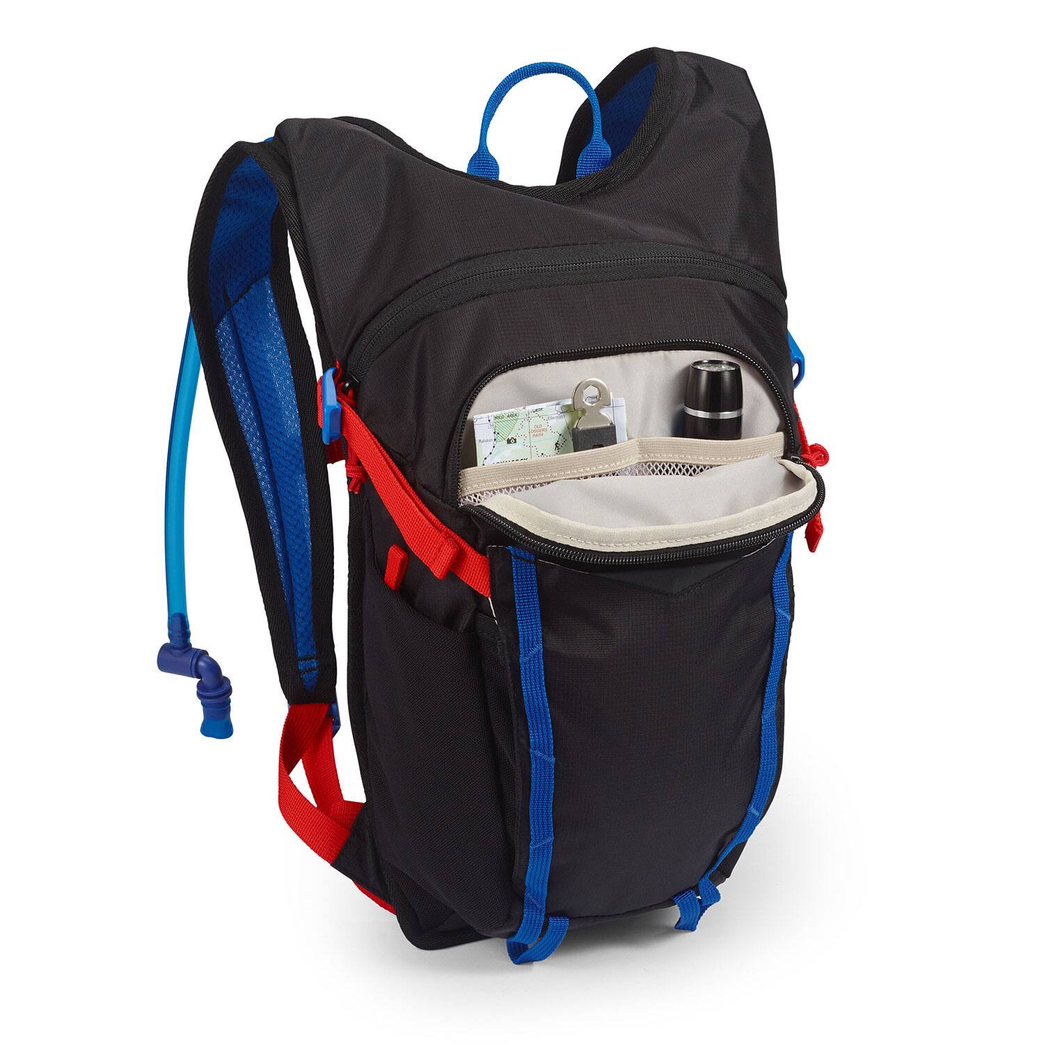 Alt View 2. High Sierra - High Sierra Hydrahike 2.0 8L Youth Hydration Backpack for Hiking, Blue/Black - Black Blue.