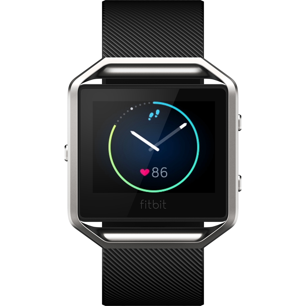Fitbit Blaze Leather Band and Frame Small Black FB159LBBKS for sale online