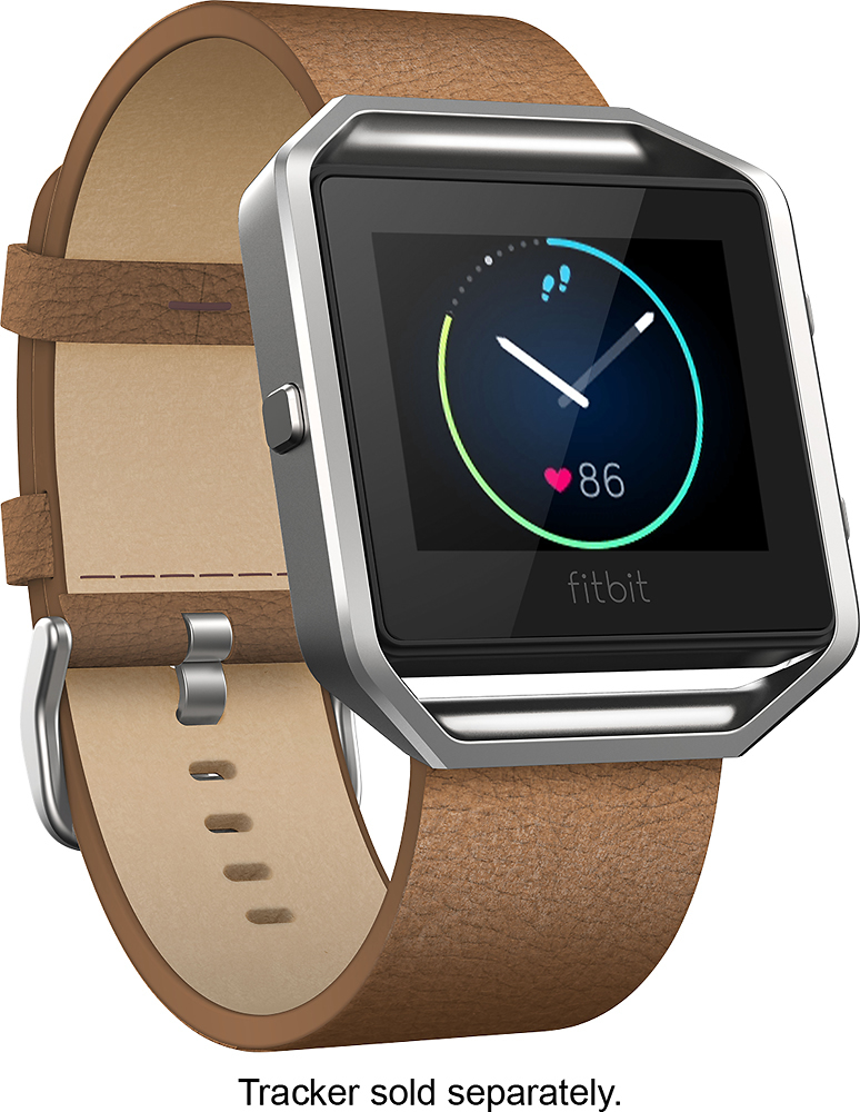 Fitbit Blaze Leather Accessory Band & Frame Large Camel 