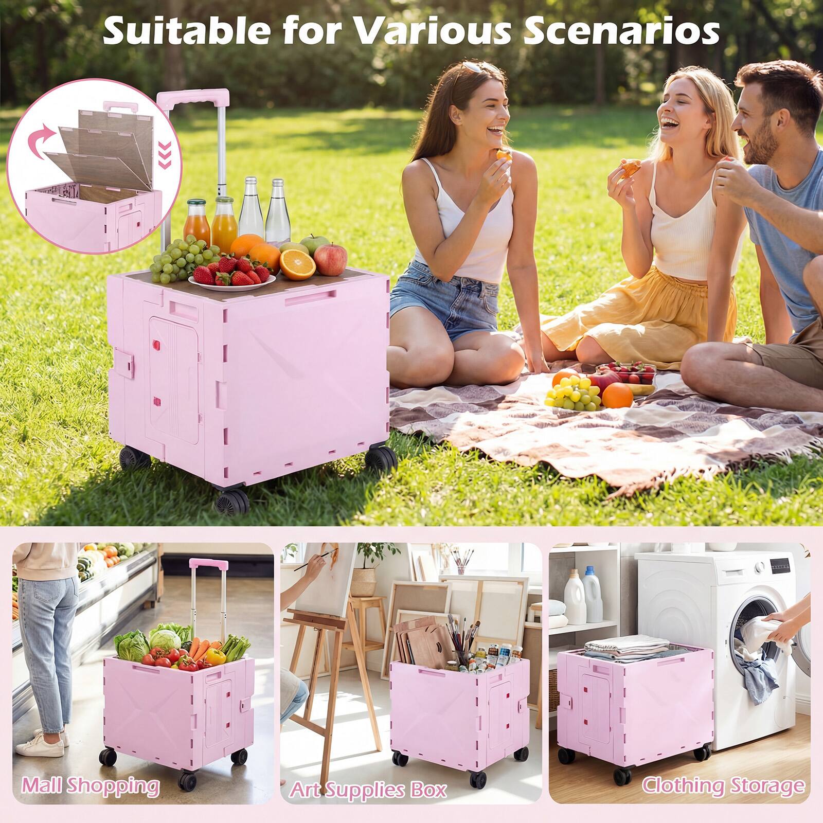 Suitable for Various Scenarios

- Mall Shopping
- Art Supplies
- Box
- Clothing Storage