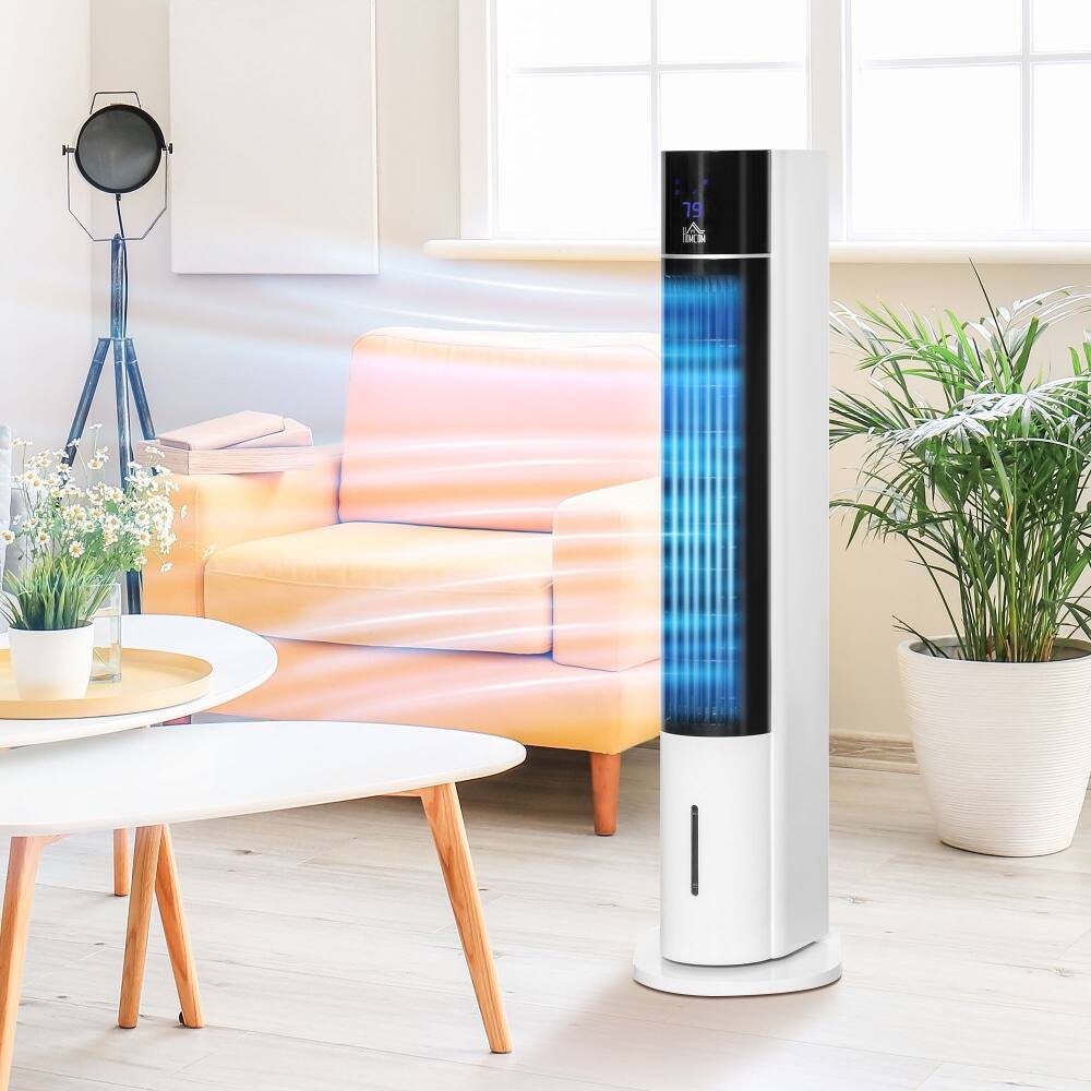 Angle. Loheer - Loheer 41" Portable Air Conditioner Evaporative Cooler Tower Fan 3-in-1 Ice Cooling Bladeless Room Cooler with Remote.