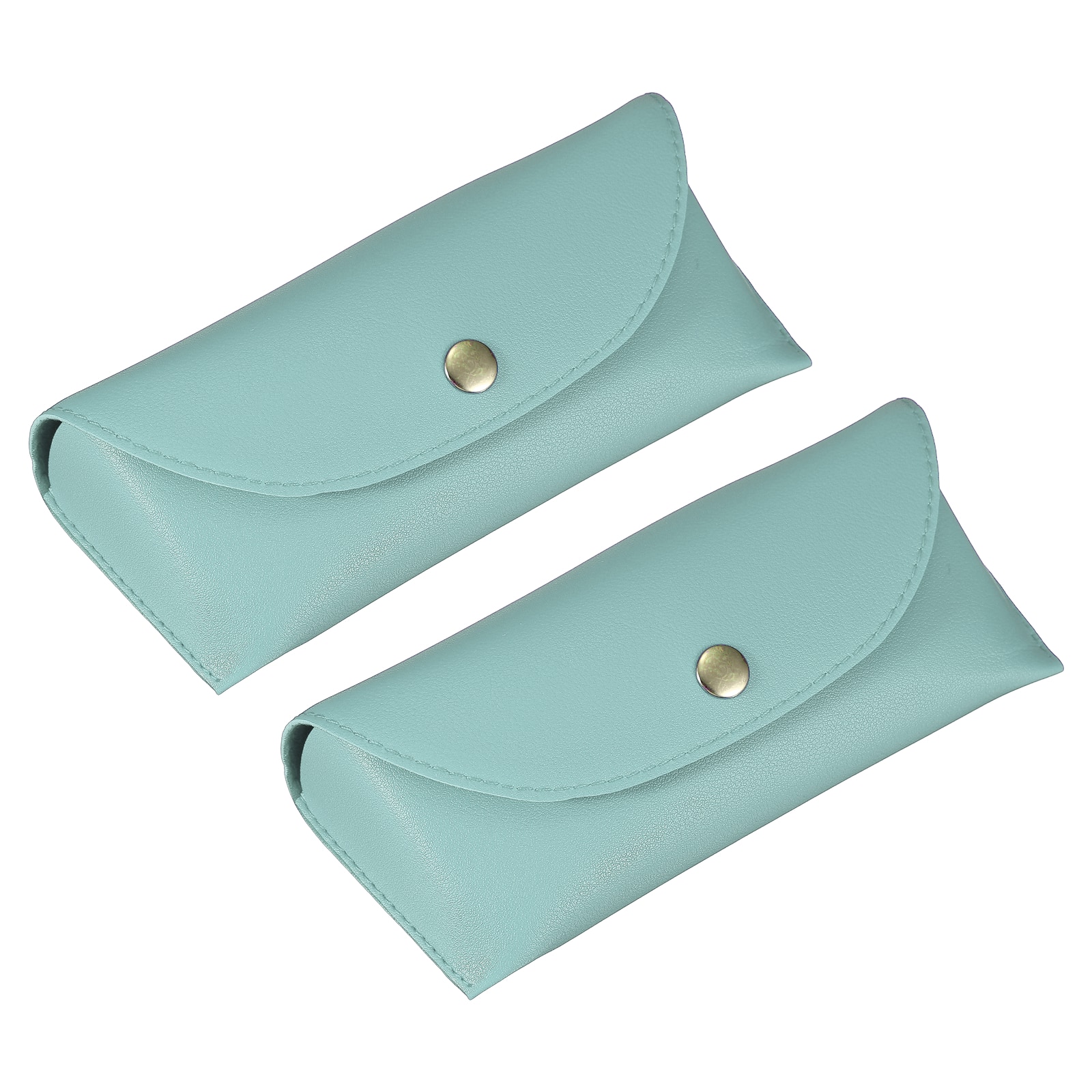 "Unique Bargains - 2pcs Leather Eyeglass Case 6.9x1.5x2.8"" with Cleaning Cloth for Sunglasses - Light Blue" price history on PriceWatchPro