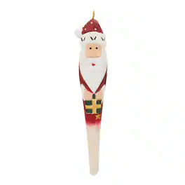BreeBe - Santa Drop Ornament (Set of 12) - Red, White, Green
