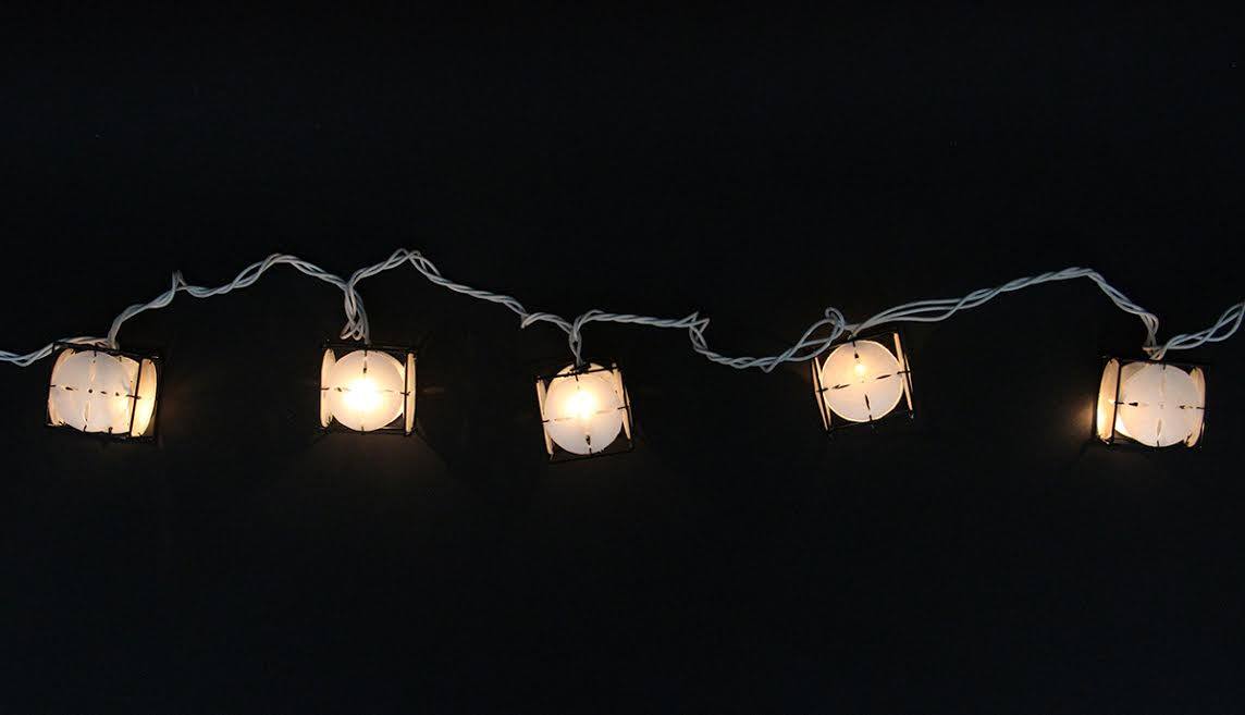 Alt View 1. Sienna - Pearlized Lantern Christmas Lights - 7.5' White Wire - Clear Lights - 10ct - White.