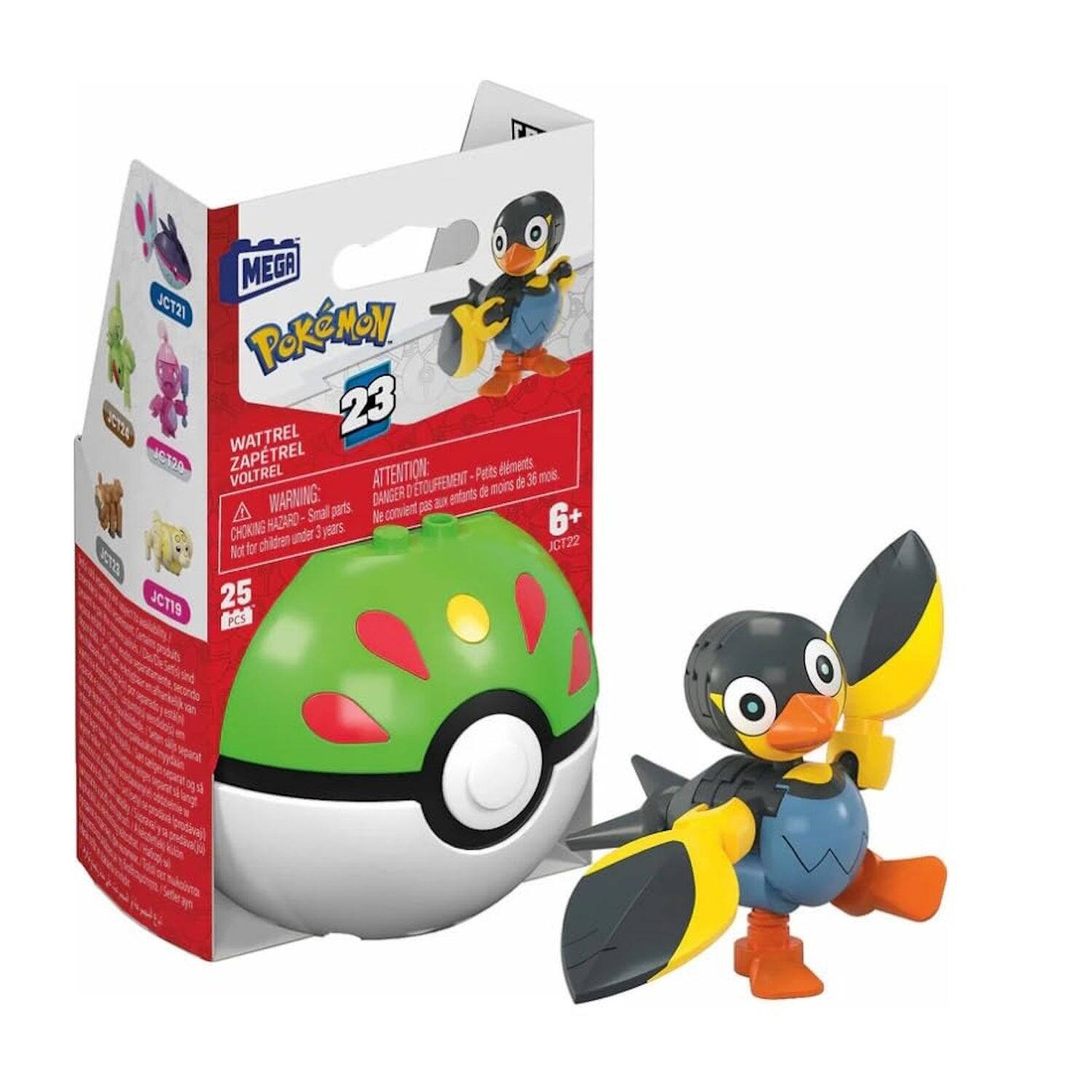 MEGA Pokemon: Series 23 Wattrel Friend Ball - 25 Piece Building Set